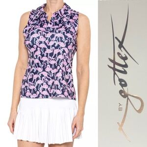 Gottex Flamingo Print Sleeveless Top